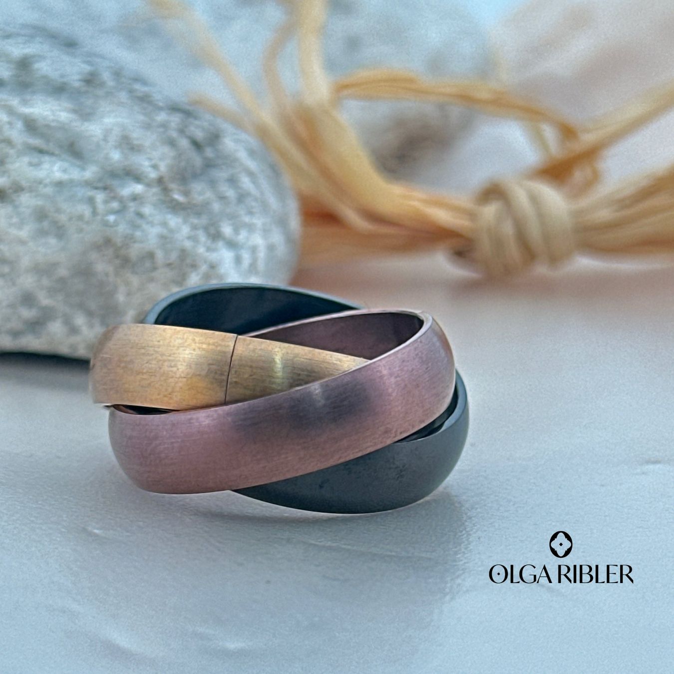 Olga Ribler Ringe: Edelstahl Trinity 10 mm  Ring 3farbig Grösse 60 – Neu (gemäss Beschreibung) aus Luzern von byolgaribleroutlet 2