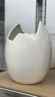 Vase in Ei-Form weiss (Ostern/Frühling)