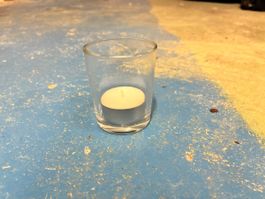 Teelichtglas transparent