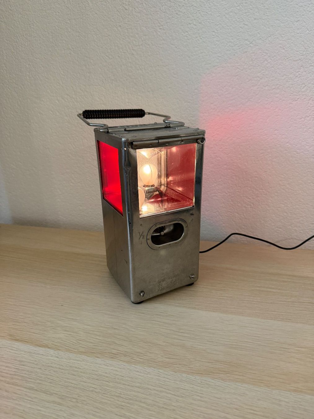 SBB/CFF/FFS Lampade: SBB Schaffnerlaterne als Nachttischlampe – Usato da Solothurn venduto da neviobernhard 2
