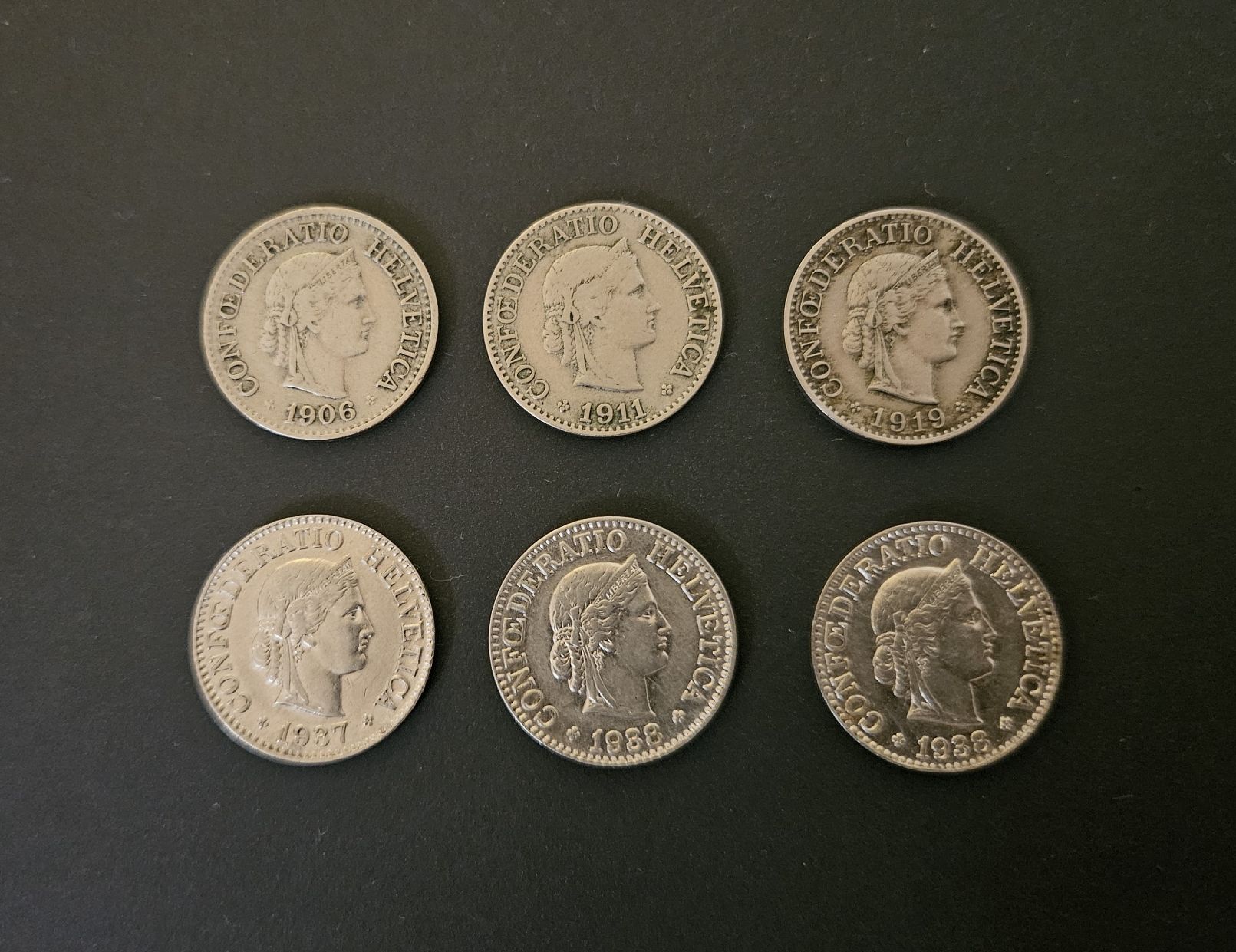 Tutti le monete: 6 alte 10-Rappenstücke – Usato da Winterthur venduto da ManuM88