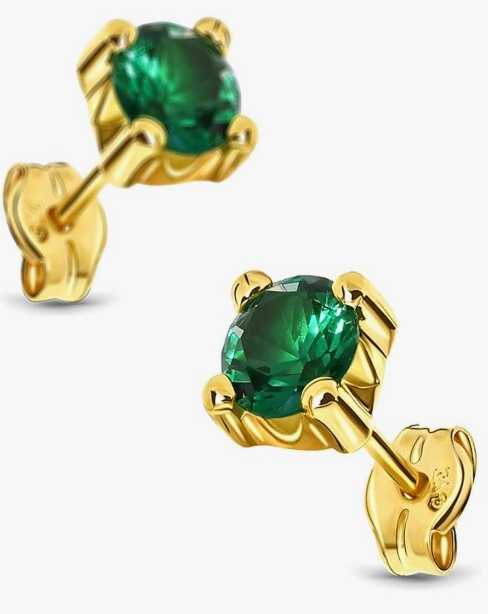 Orecchini pendenti & Orecchini a lobo: Ohrstecker Gold 9k Smaragd – Nuovo e nell'imballaggio originale da Hemmental venduto da Schmuckwelt2 1