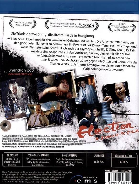 Tutti i DVDs: Election (2005) Deutsch · Blu-ray – Usato da Uster venduto da Vittorrio 1