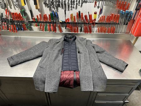 Tommy Hilfiger Mantel grau Fischgrät