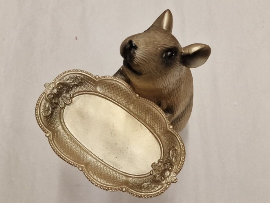 Ciotole: Deko Ratte mit Tablett / Schale Beige Kartenhalter – Nuovo e nell'imballaggio originale da Schaffhausen venduto da AtelierPudesco 4