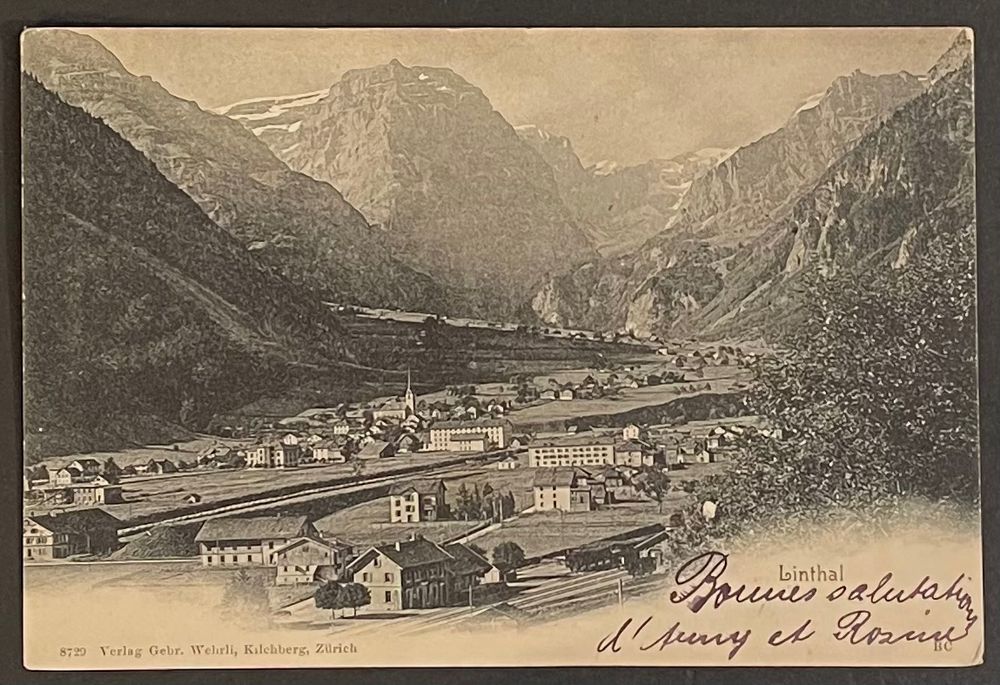 Ansichtskarte: LINTHAL, GL, 1905 (Gebraucht) in Bern für CHF 9 – mit ...