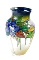 SMF SCHRAMBERG Vase, handbemalt, um 1975, Majolika, Keramik