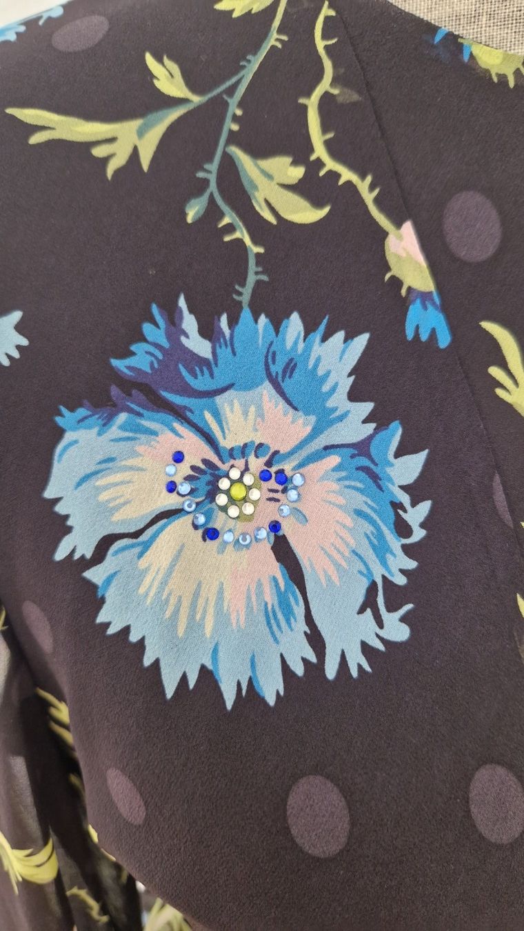 Topshop Blusen: Topshop Unique Bluse Seide Kornblumen Gr. 42 – Neu und originalverpackt aus Erlinsbach SO von ULIKH 1
