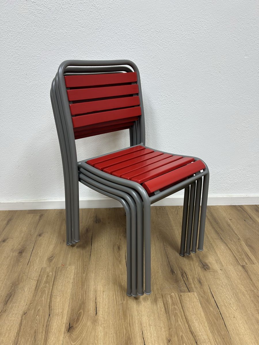 Sedie: 4er Set Gartenstühle stapelbar (restauriert) – Usato da Basel venduto da MoebelSackmann 5