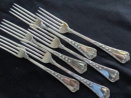 * 6 X FURCHETTE D'ENTREE JEZLER MUGUET ARG. 800 COMME NEUF