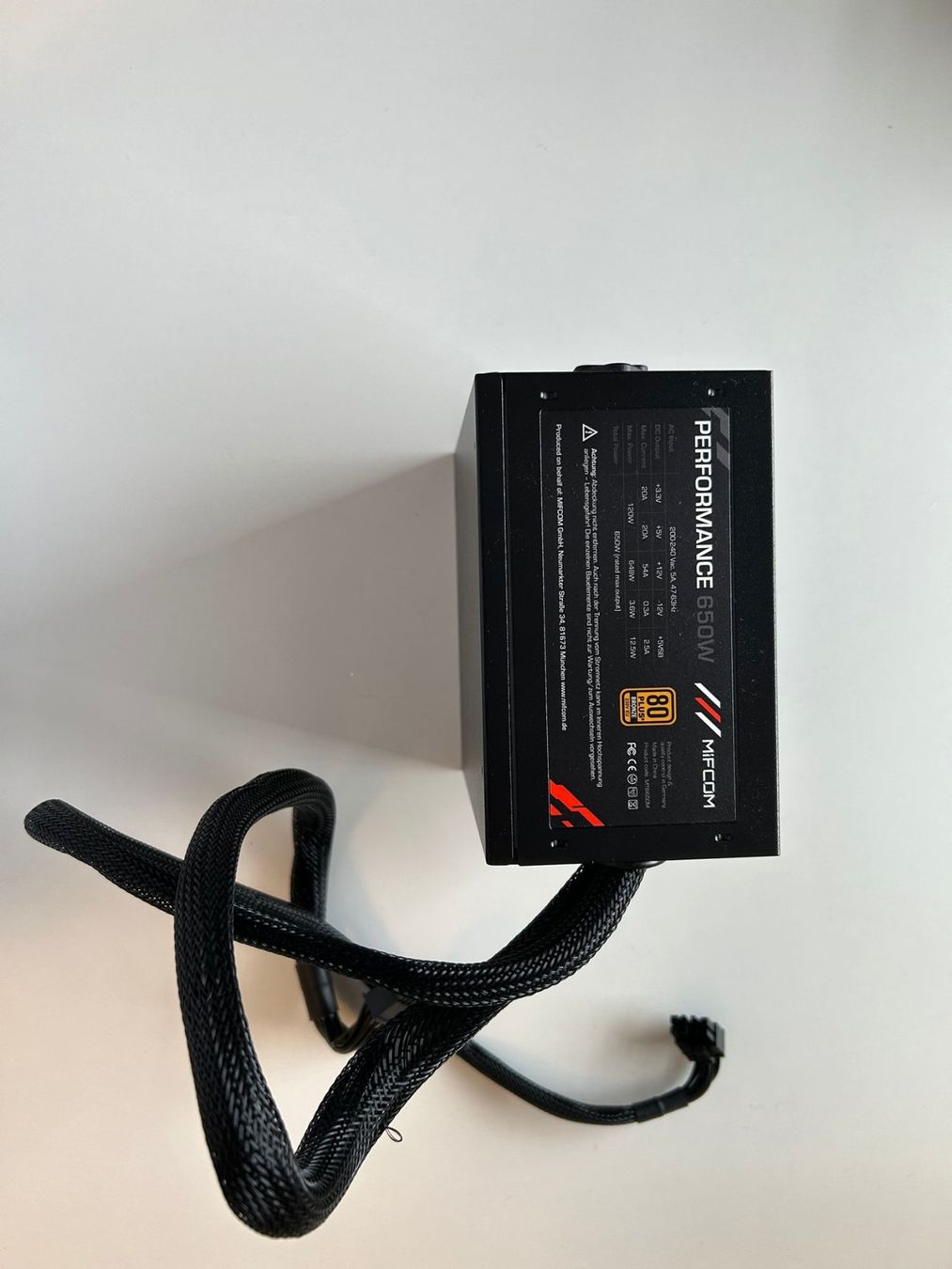 650W MIFCOM Performance M1B 80+ Bronze teilmodular, gebrauch (Gebraucht ...
