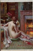 Künstler Karte, Frau, Akt, Nude
