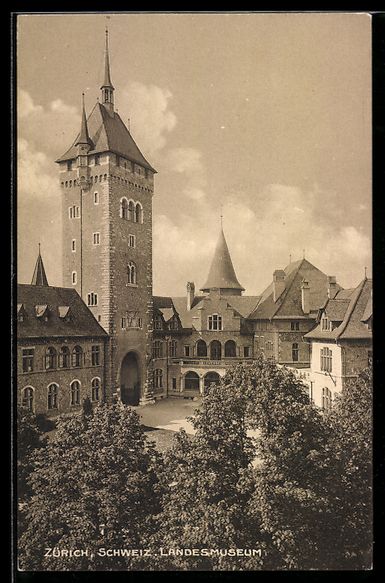 Cartes postales: AK Zürich, Landesmuseum – D'occasion à Berlin par bartko-reher