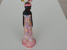 Dekorative Vintage-Figur, afrikanische Dame, Top Zustand