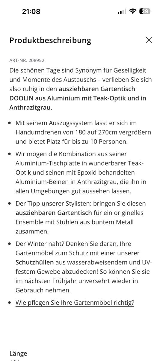 Tavoli: Gartentisch  – Usato da Erlenbach ZH venduto da Ssilvie 4