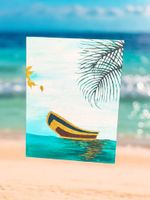 Peinture Acrylique"Petite Barque"(UNIQUE) Envoi 2fr