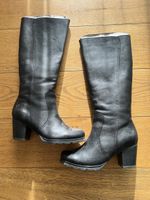 Elegante Stiefel aus Leder, schwarz, Gr. 41