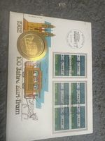 Timbre Médaille plaquée or 100 ans Züri-Tram 1882-1982 RARE