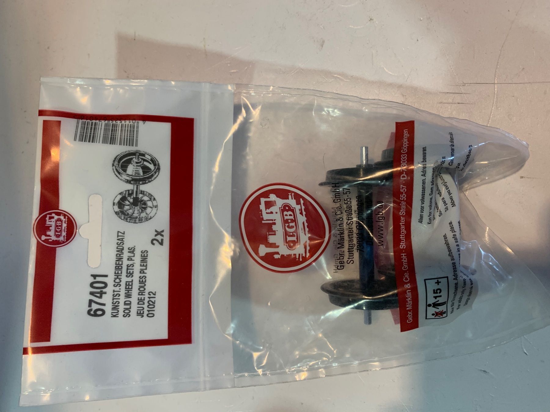 Accessori: LGB 67401 kunstst Scheibenradsatz – Nuovo e nell'imballaggio originale da Chiasso venduto da Carrara-Modellismo