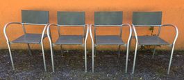 Vier Gartenstühle, Design Carlo Bertoli