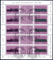 100 JAHRE GOTTHARD-BAHN KLEINBOGEN GESTEMPELT AIROLO - XX112