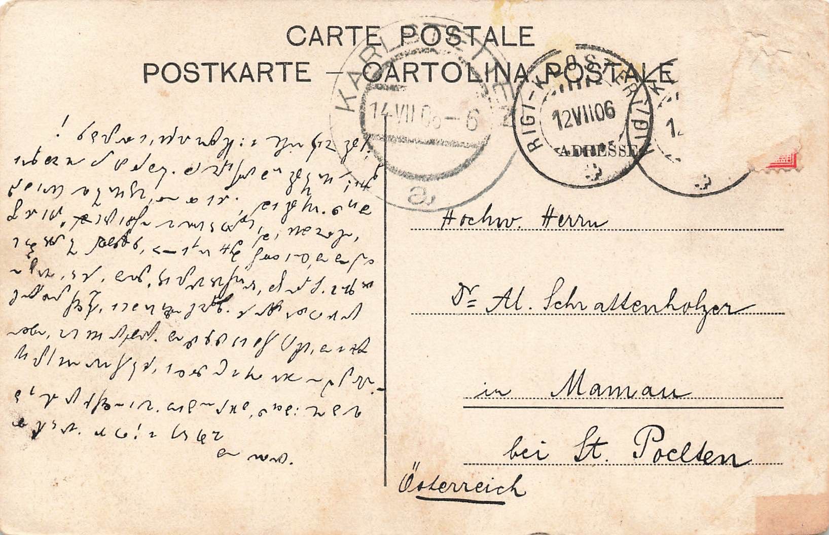 Cartoline postali: Der erste Schnee auf Rigi Staffel LU – Usato da Biasca venduto da Blenio71 1