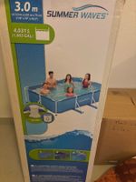 Piscine Summer Waves 3.0 m rectangulaire avec pompe.