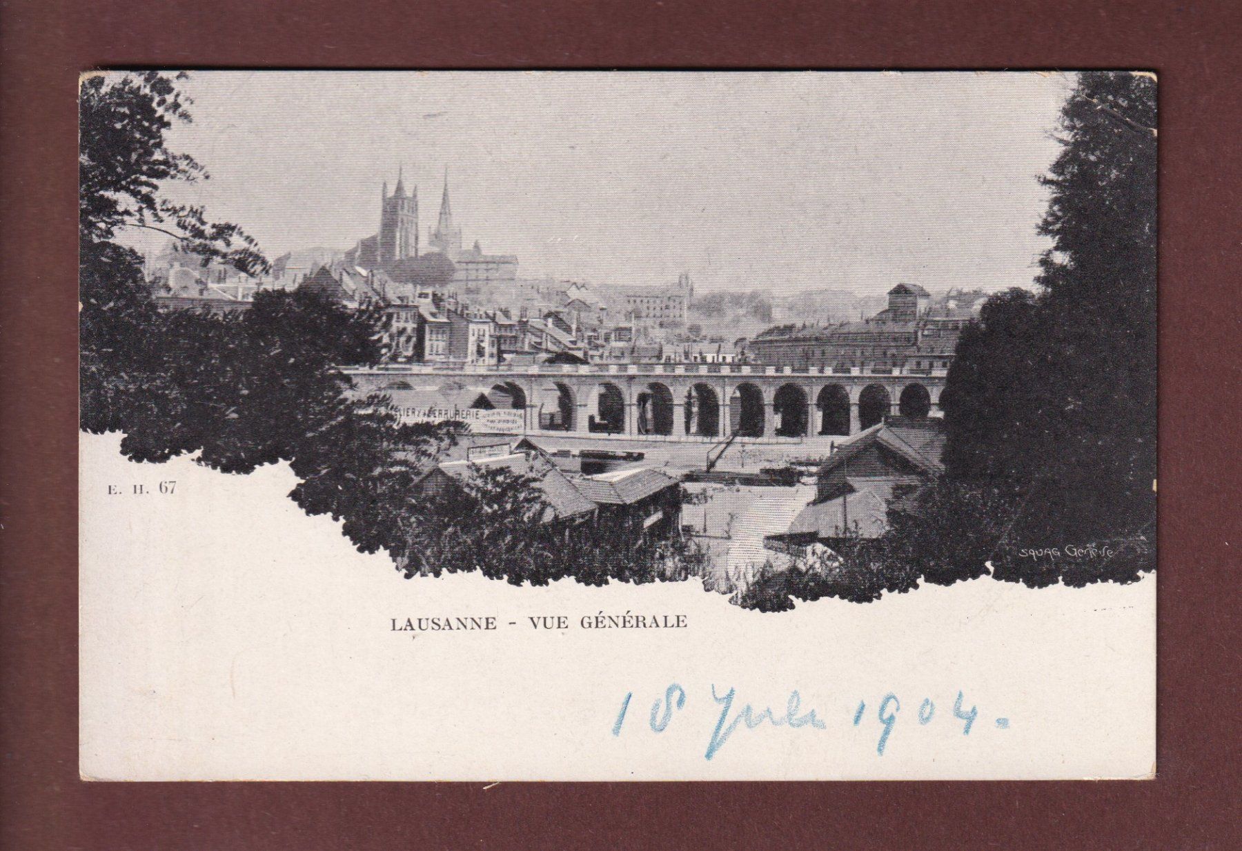 Ansichtskarten: LAUSANNE - Grand Pont - 1904 – Gebraucht aus Pully von nicecards