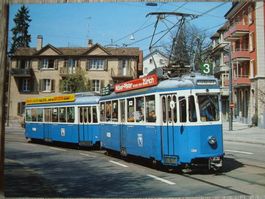 VBZ Verkehrsbetriebe Zürich Triebwagen Be 4/4 1366 und Anhän