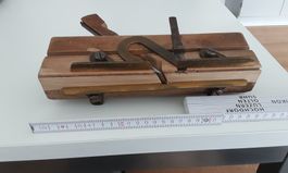 Hobel, historisch, antik, verstellbar, Holz, Metall