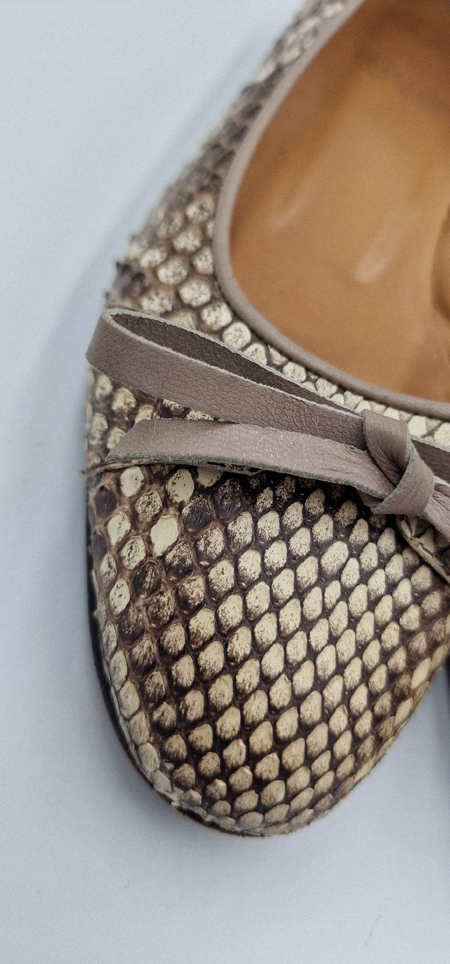 Damenschuhe: Artigiano Corlasco Ballerinas aus Pythonleder Gr. 37 Italy – Gebraucht aus Affeltrangen von Szafaoli 2