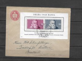 Block 1948 auf Brief Kat: CHF 100.-