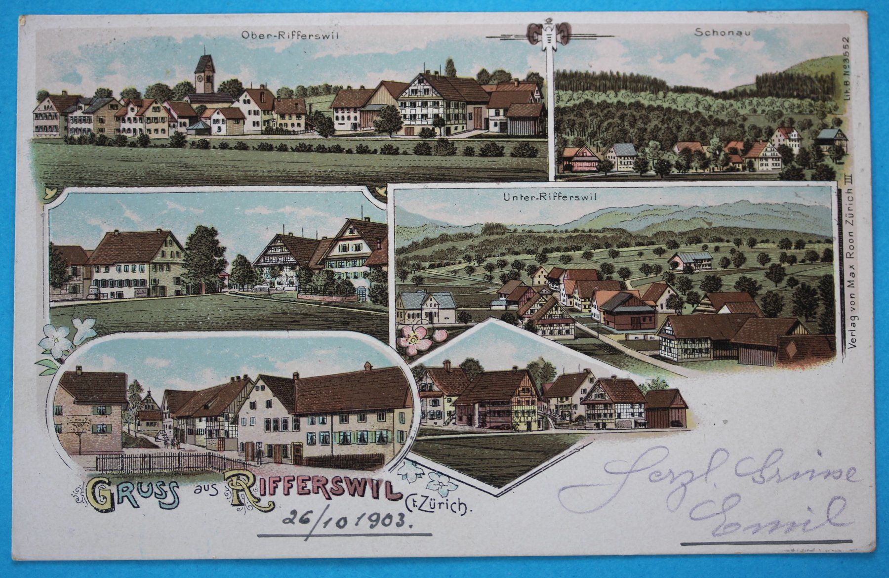 Cartoline postali: RIFFERSWIL LITHO AK – Usato da Lotzwil venduto da pirolh