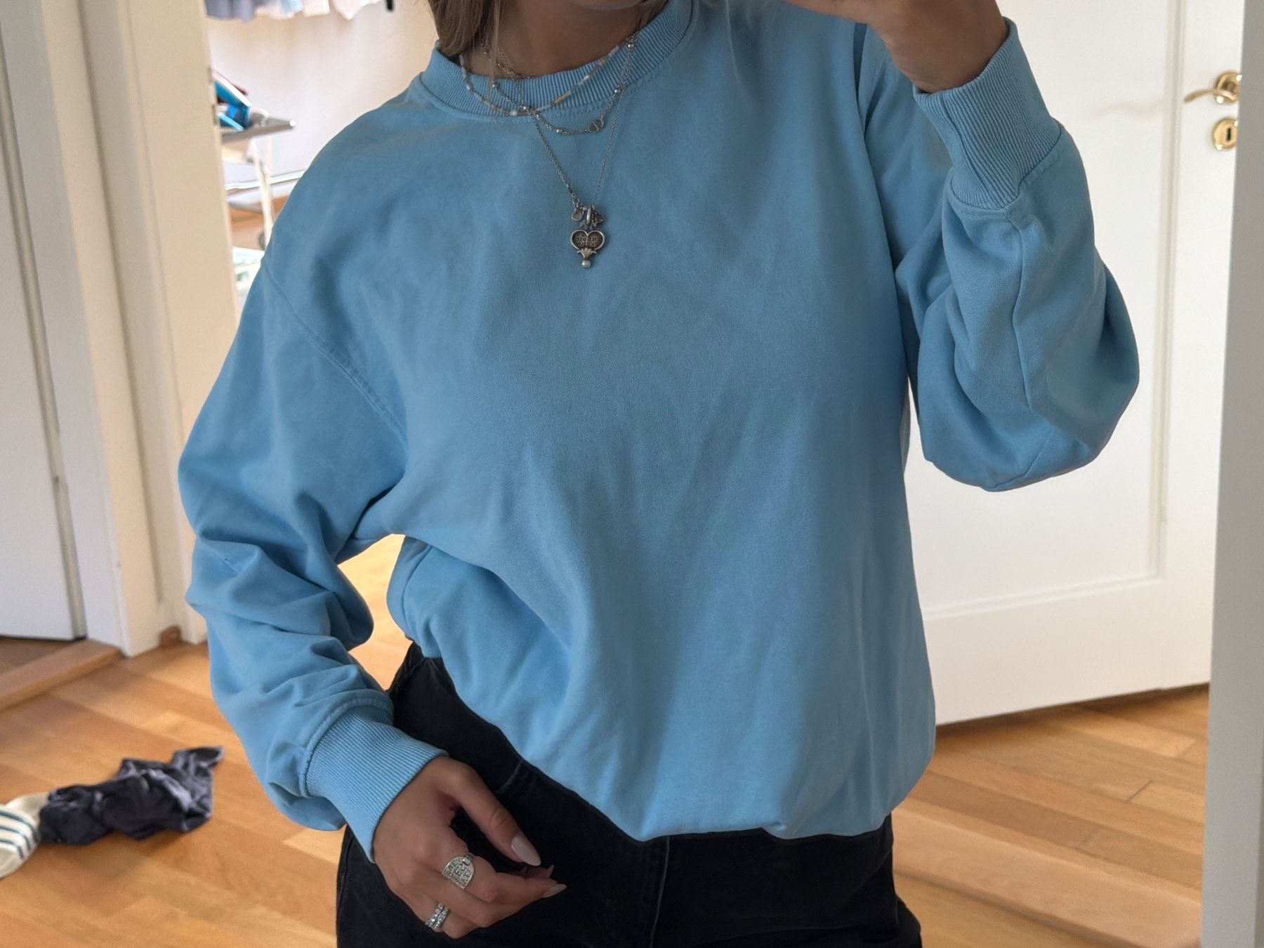 Maglioni & Felpe: Top Zustand: Hellblauer Pullover von Jörnes, Dänemark, S – Usato da Zollikon venduto da lnhw1
