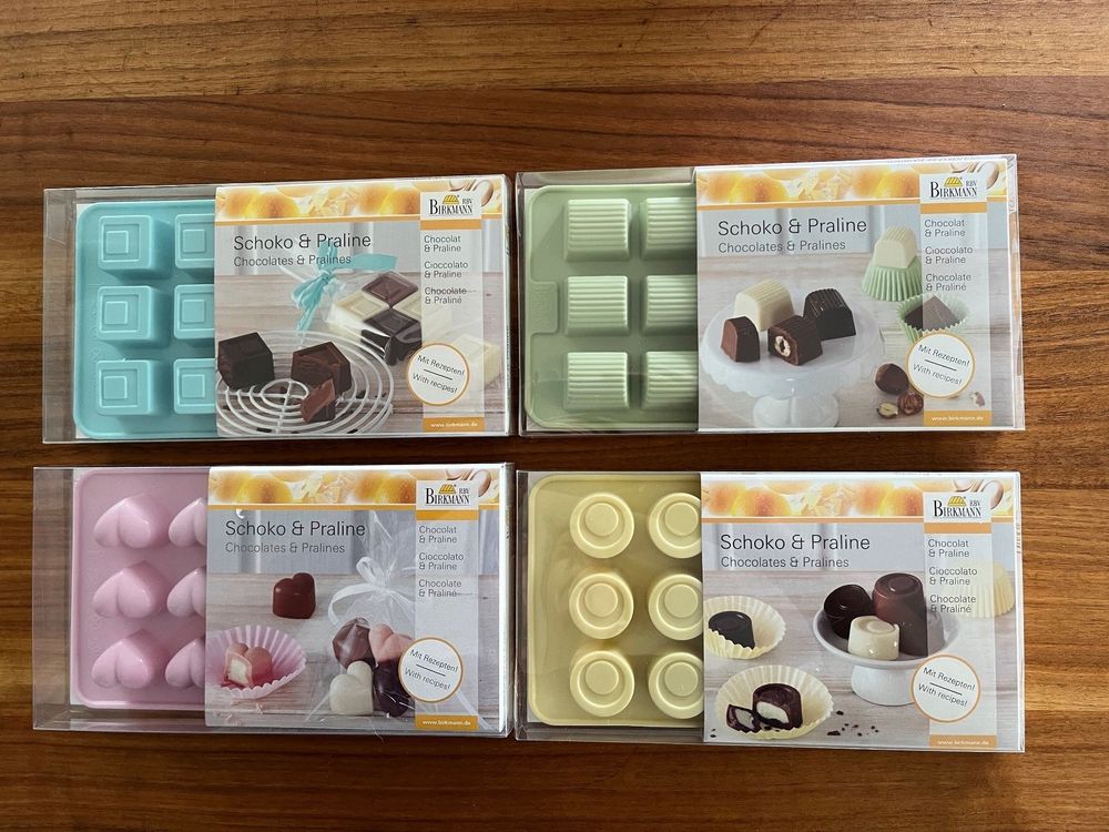 Neu 4 Stk. Birkmann Schoko&amp; Pralinen Silikon Giessformen | Kaufen auf ...