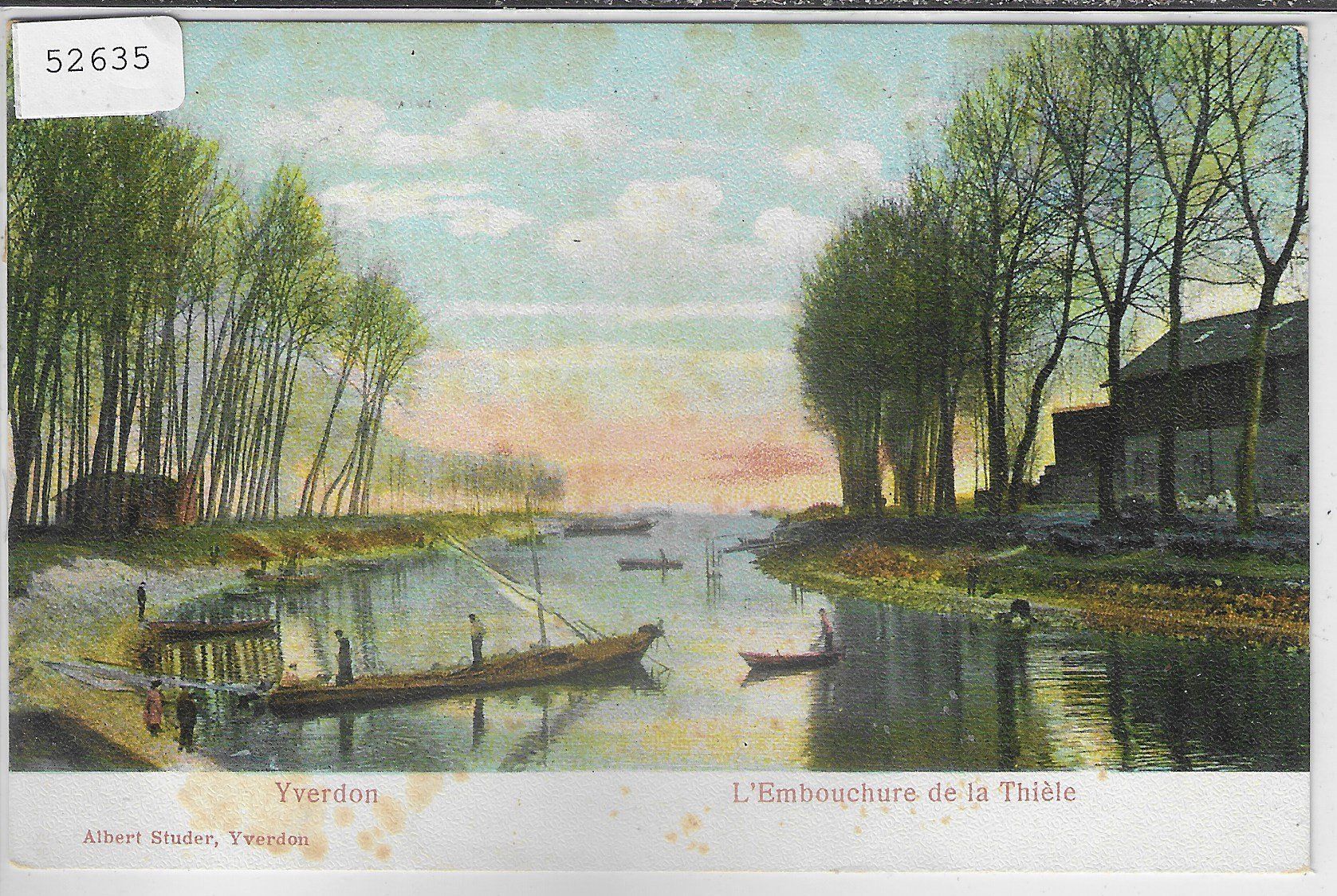 Cartoline postali: Yverdon - L'Embouchure de la Thiele – Usato da Ettingen venduto da Kartenplanet