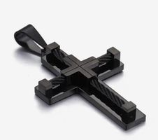 Vintage cross pendant stainless steel