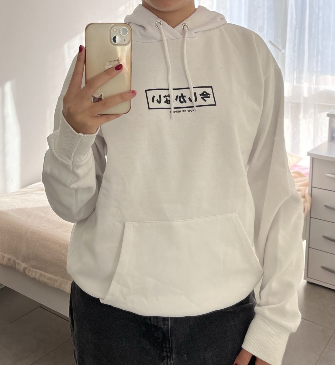 Primark Pullover & Sweatshirts: Weißer Hoodie von Primark, Größe M – Gebraucht aus Balerna von lillisfashion 2