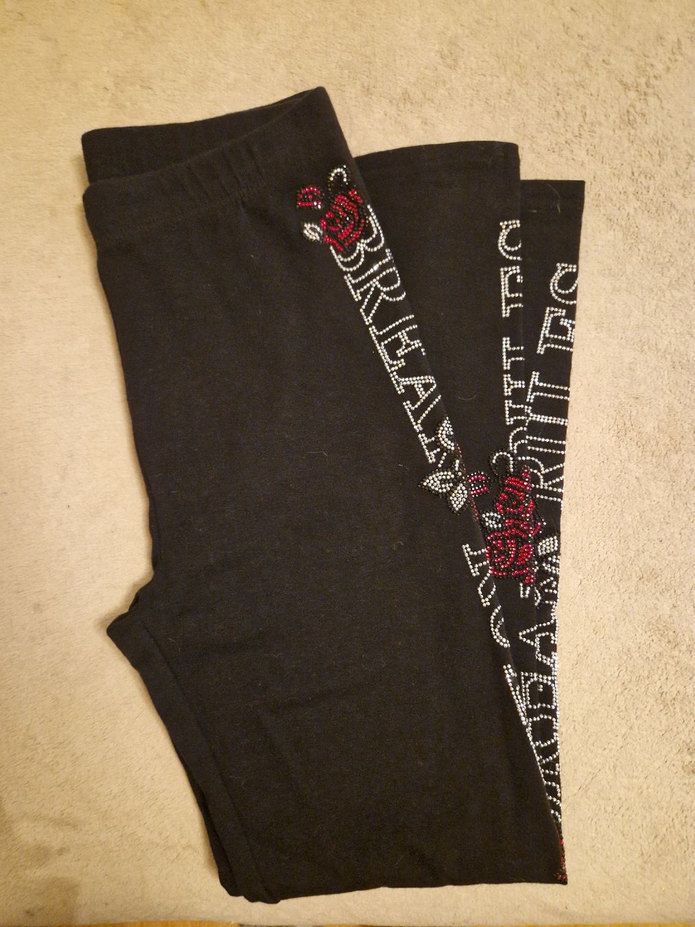 Leggings: Schwarze Leggins mit glitzer Muster. – Nuovo (secondo la descrizione) da Neuhausen venduto da Nicolino92 1