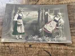Oster-Postkarte gelaufen 1920, nach Brüttisellen