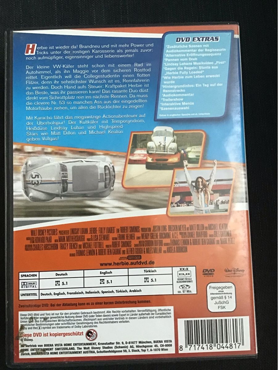 Alle DVDs: DVD Herbie: Fully Loaded guter Zustand – Gebraucht aus Bischofszell von 19bischi67 1