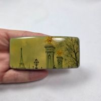 🎀 Vintage Haarspange – Paris Motiv – Made in France 🎀