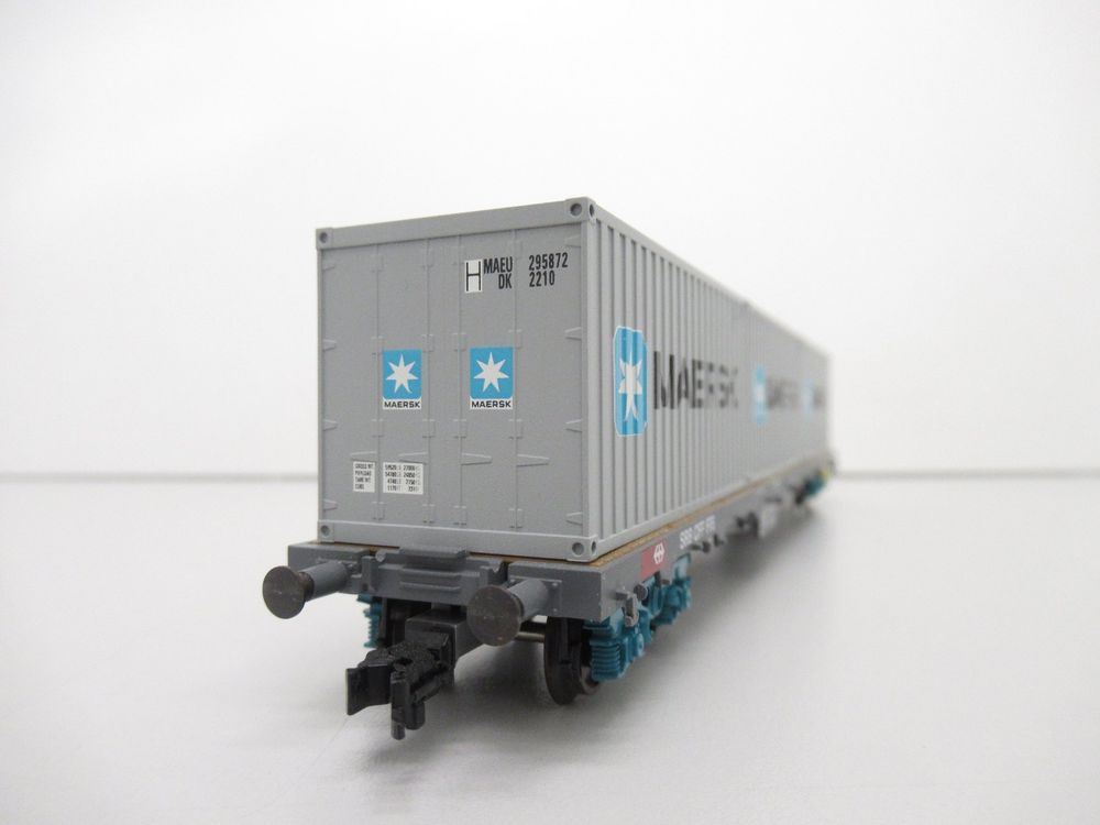 Wagon Porte-conteneurs à Bogies S70 SNCF Chargé Avec 2 Conteneurs Porte Bobines De 20 T T S Ep V Jou Hj6259