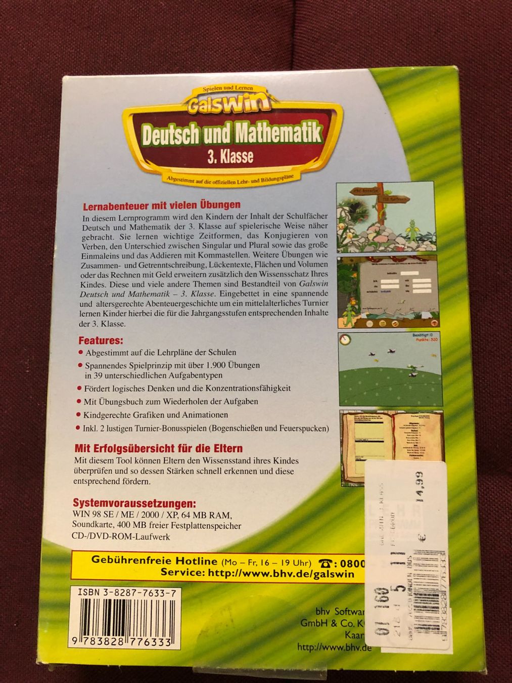 Software: Galswin Deutsch + Mathematik 3. Klasse Vers.4 - originalverp – Neu und originalverpackt aus Niederhasli von thozam 1