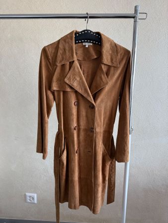 KOOKAI Damen Wildledermantel Braun T2