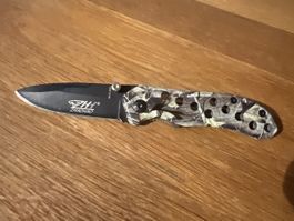 Klappmesser Tarnmuster Steel neu mit Gürteltasche