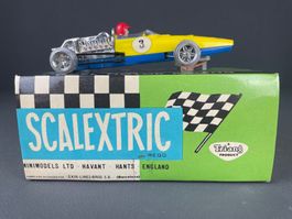 Scalextric Exin C36 Honda F1 Lemon Yellow/Blue #3