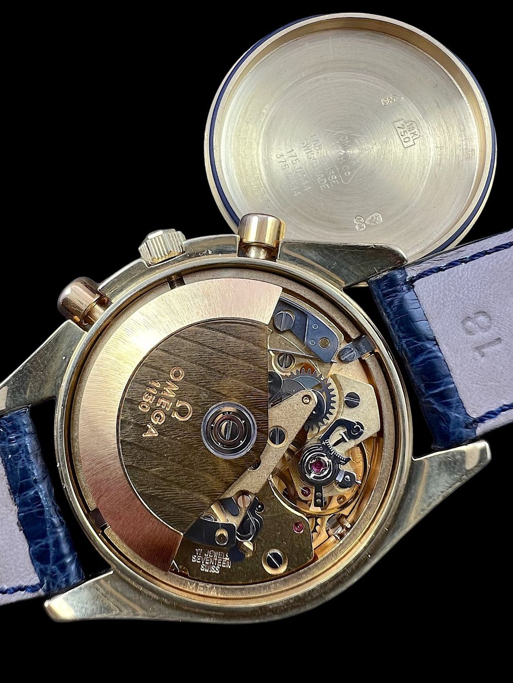 Omega Orologi: Omega Speedmaster Triple Date Mondphase Automatic 18k *U503 – Usato da Zürich venduto da GalerieInauen 8