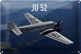 Blechschild-JU-52 D-A-QUI