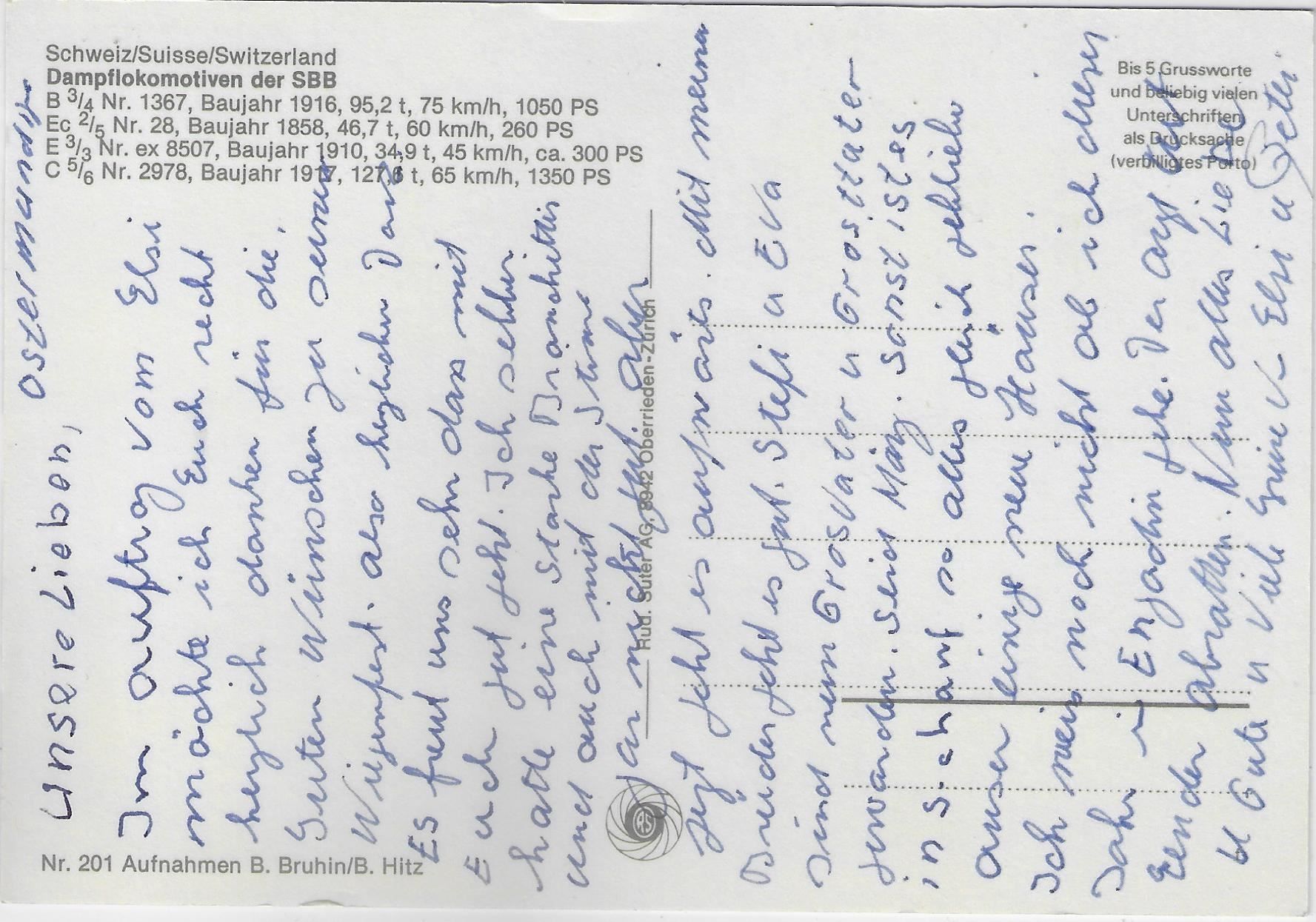 Cartes postales: SBB-Dampflokomotiven – D'occasion à Ettingen par Kartenplanet 1